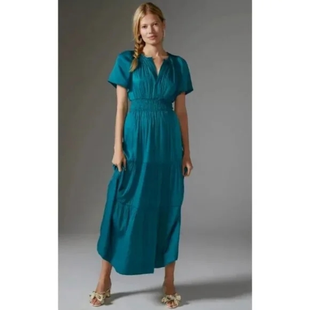 Anthropologie Turquoise The Somerset Maxi Dr